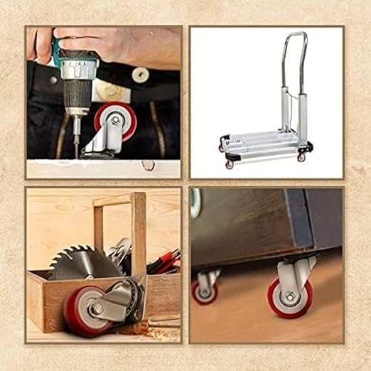 Set Of 4 Swivel Casters Polyurethane Wheels Workbenches, Tool Chests, And - Image 5