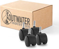 2" Wheel Diameter | Black Nylon Swivel Hooded Samson Twin Wheel Caster | 3/8" x by OutwaterIndustries