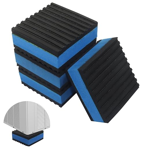 Jiozermi 4 Pcs Anti Vibration Pads, Heavy Duty Rubber Sound Dampening Mat Shock by Jiozermi