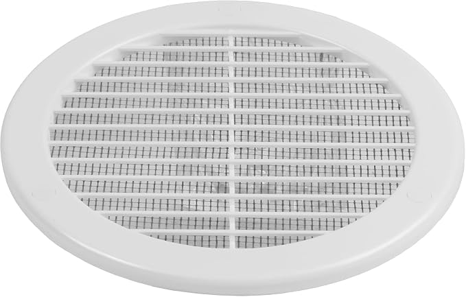 100-Pack 6" Round Air Vent Cover – White Plastic Soffit Air Vent Deflector - Image 8