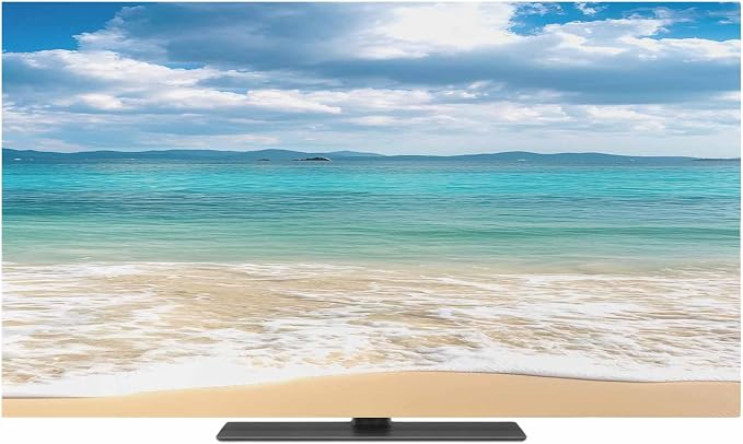 Gradient Ocean Beach Wavy Indoor TV Cover, Elastic TV Screen Protector Seaside by Unknown