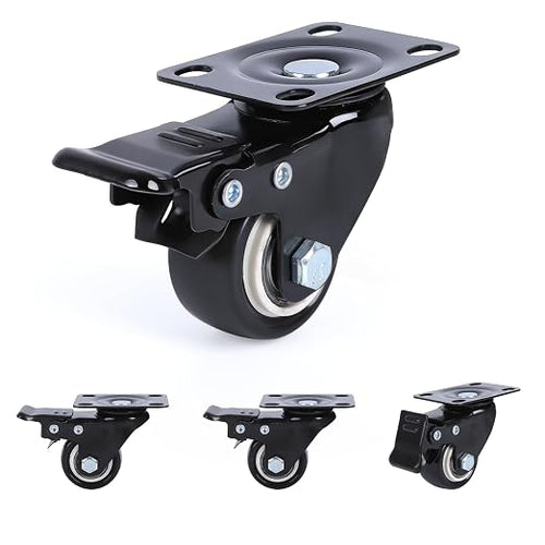 1.5 Inch Locking Swivel Casters Set of 4 by Unknown