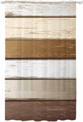 Sheer Curtains 108 Inches Long, Vintage Geometric Brown Semi Sheer Curtains by Unknown