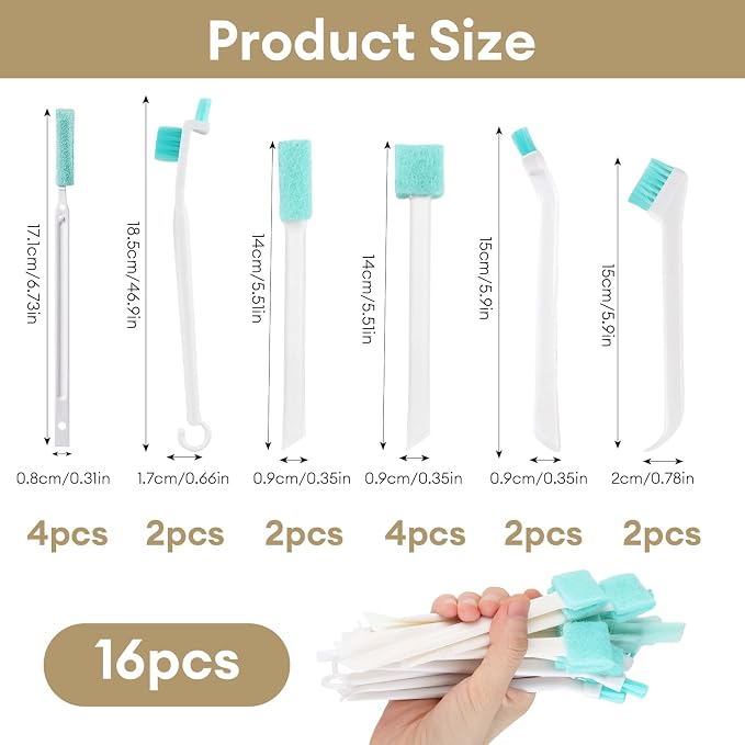 16 Pcs Crevice Cleaning Brush Set, Small Brushes - Image 2