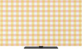 Vintage Yellow Buffalo Plaid Indoor TV Cover, Elastic TV Screen Protector by Unknown