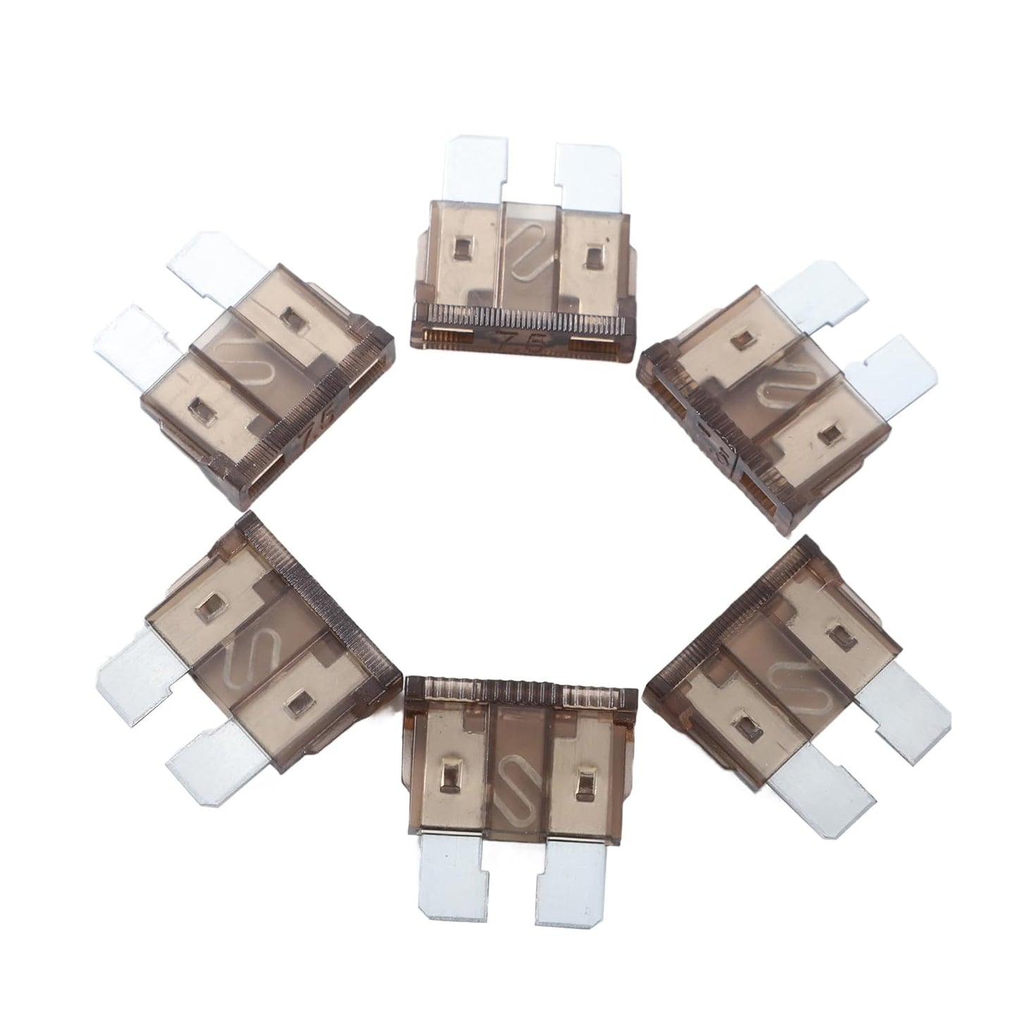 100 Pack Auto Fuses 7.5 AMP ATC/ATO Standard Regular Fuse Blade 7.5A Car Truck Boat Marine RV