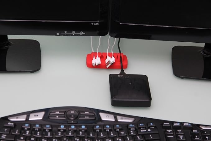Heaviest Cable Organizer on the Market! Compact and Weighted Desktop Cord - Image 2