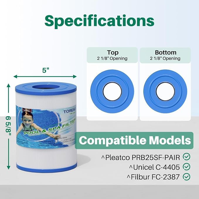 TOREAD PRB25SF Spa Filter Replaces Unicel C-4405, Marquis 20342, Filbur FC-2387 - Image 2