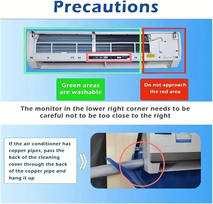 95 / 130cm Air Conditioning Cleaning Cover Water Bag Kit Cleaner Waterproof Rain - Image 4
