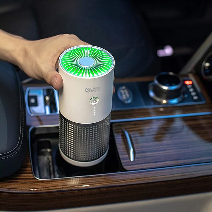 Stand Up Desk Store Portable USB Car Cupholder HEPA Air Purifier - Image 4