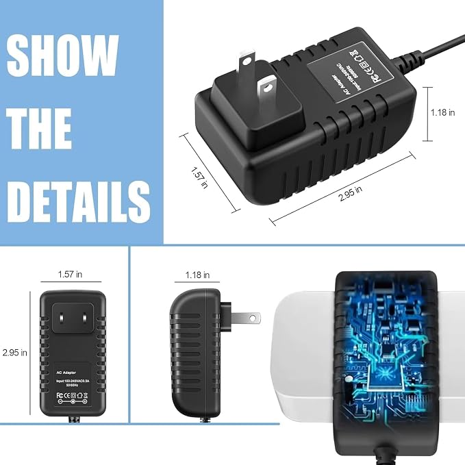 AC Adapter Compatible with AIRTOK AP0601 Air Purifier Home HEPA Filter Cleaner - Image 3