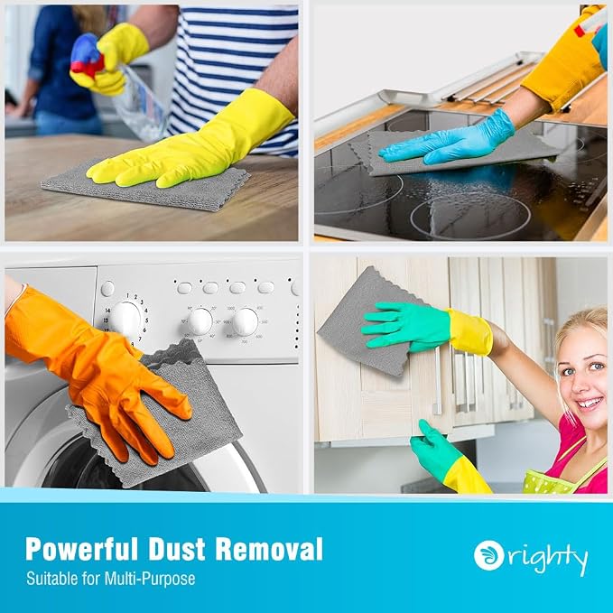 Orighty Microfiber Cleaning Cloth Bulk, 50 Pack Shop Towels, Reusable Cleaning - Image 6