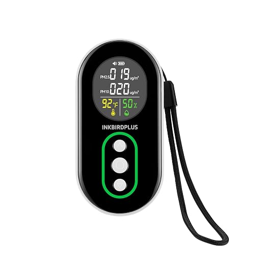 INKBIRDPLUS PM2.5 Indoor Air Quality Monitor, Portable PM2.5 PM10 and by INKBIRDPLUS