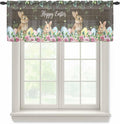 Easter Sheer Valances for Windows 54"x18", Light Filtering Kitchen Curtains by Unknown