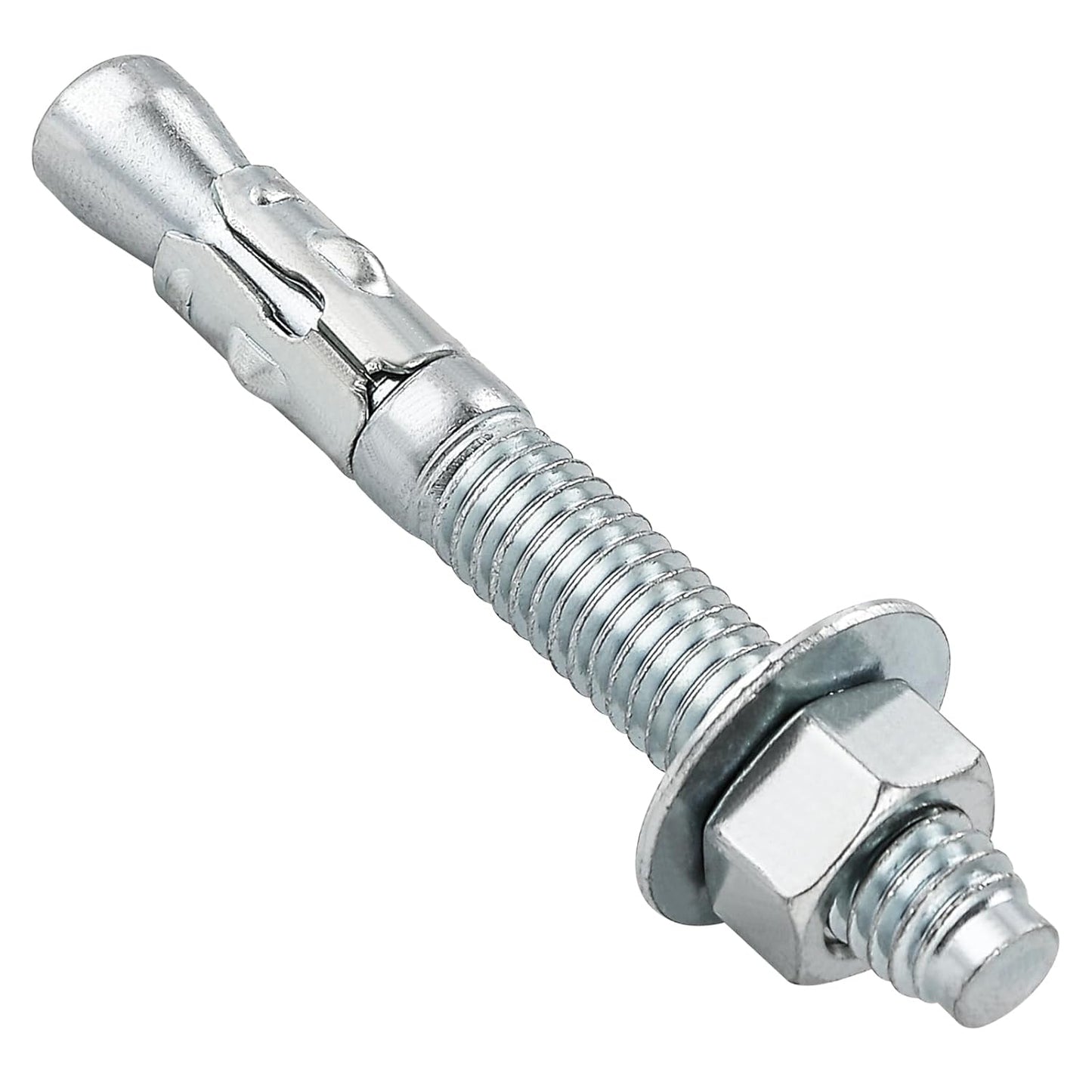 1/4x1-3/4 10Pcs Inch Standard Fasteners for Heavy-Duty Zinc Wedge Anchors for Cement and Concrete