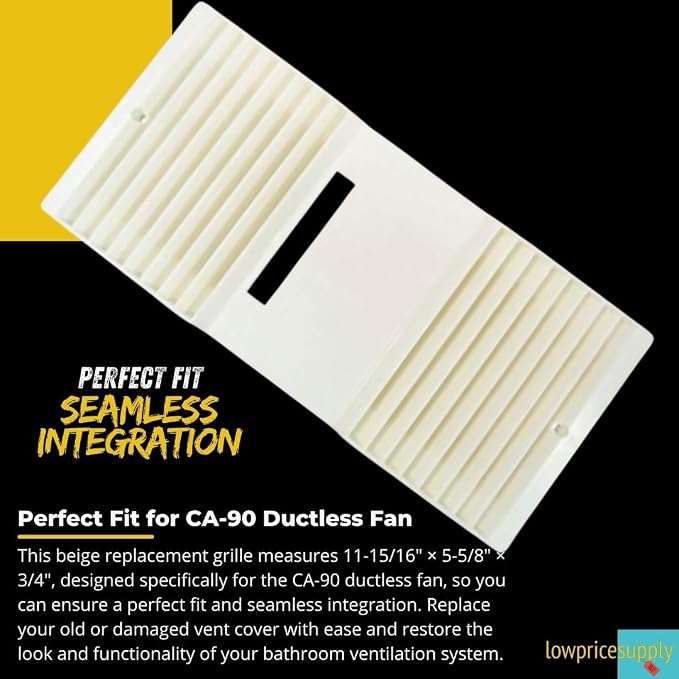 CA-90 Ductless Exhaust Fan, Louver/Grill Fan Cover - Image 3