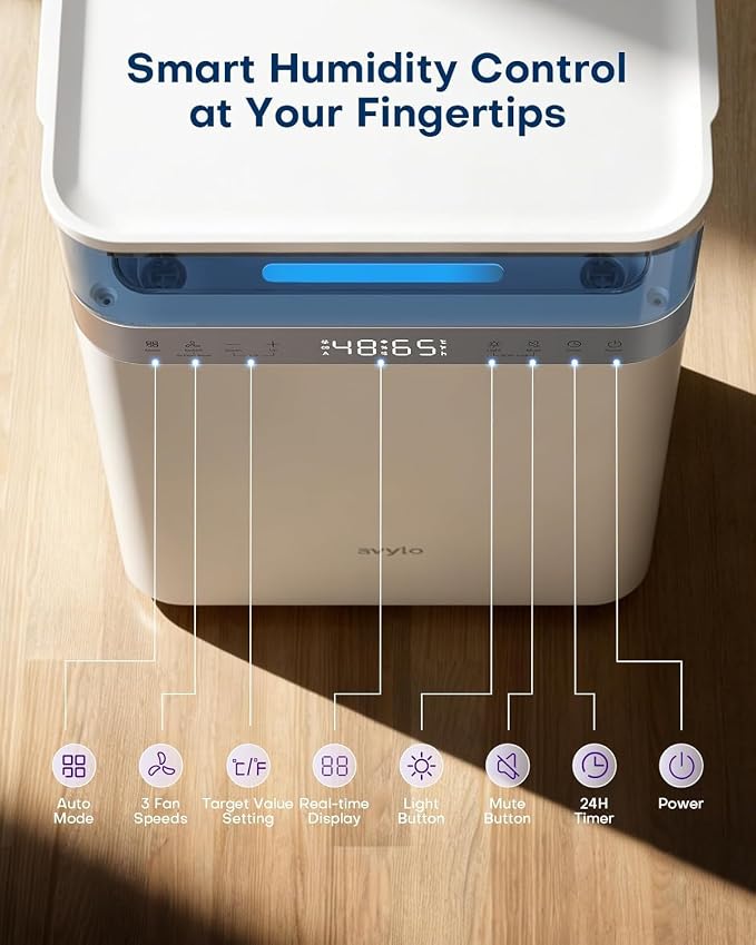 avylo 5000 Sq.Ft Energy Star Most Efficient 2025 Dehumidifier, Max 90 Pint/Day - Image 4