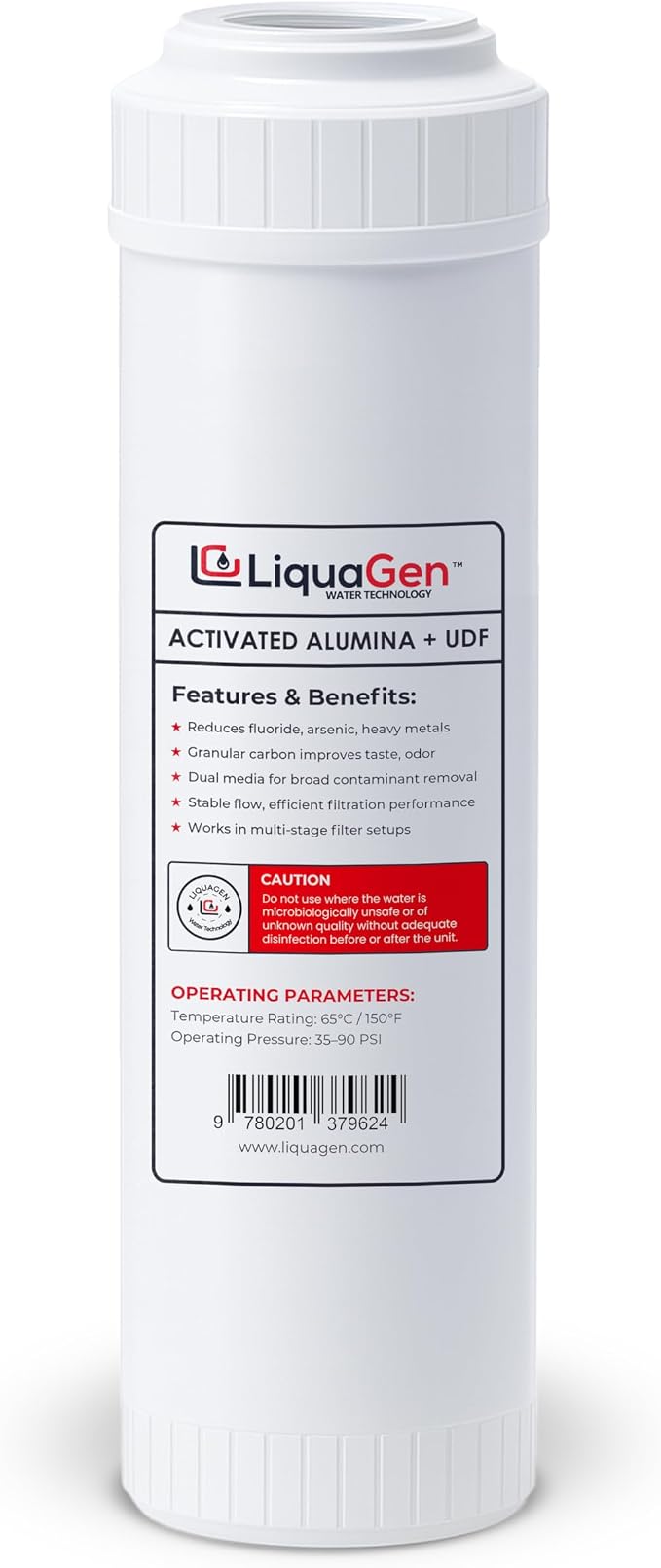 LiquaGen Activated Alumina & Coconut Carbon Water Filter Cartridge – Helps by LiquaGen