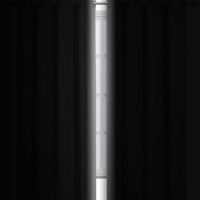 LEMOMO Blackout Curtains 52 x 84 inch/Light Grey Curtains Set of 2 Panels/Thermal Insulated Room Darkening Bedroom Curtains
