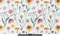 Country Chrysanthemum Floral Indoor TV Cover, Elastic TV Screen Protector by Unknown