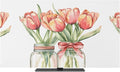Farm Watercolor Tulip Flower Indoor TV Cover, Elastic TV Screen Protector by Unknown