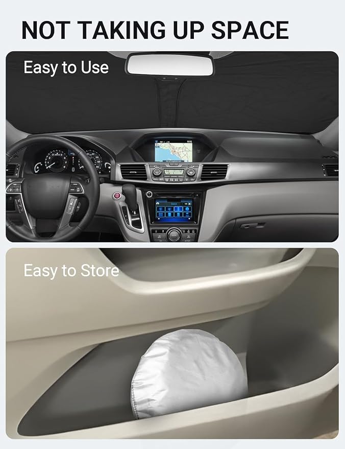 Proadsy 2026 Upgrade Front Windshield Sun Shade Foldable Sunshade Protector - Image 8