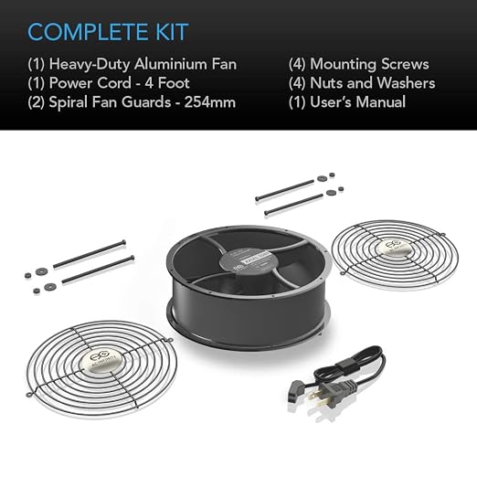 AC Infinity AXIAL 2589, Muffin Fan 10", 120V AC Ø254mm x 89mm High Speed - Image 5