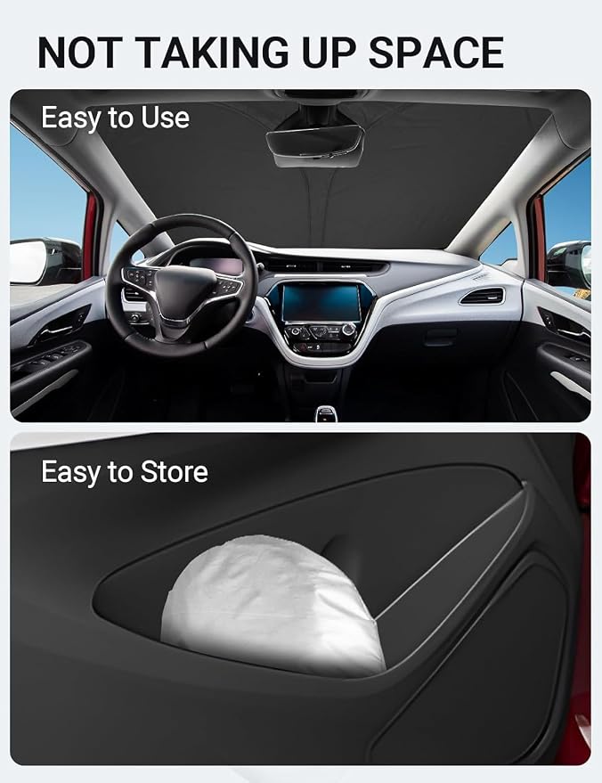 Proadsy 2026 Upgrade Front Windshield Sun Shade Foldable Sunshade Protector - Image 9