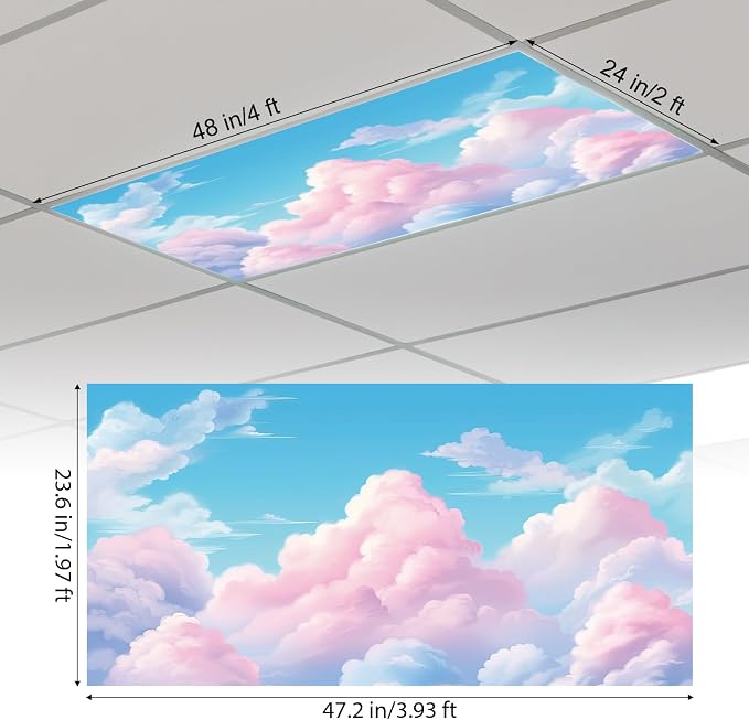 Outus Fluorescent Light Cover Classroom Lighting Cover - Image 2
