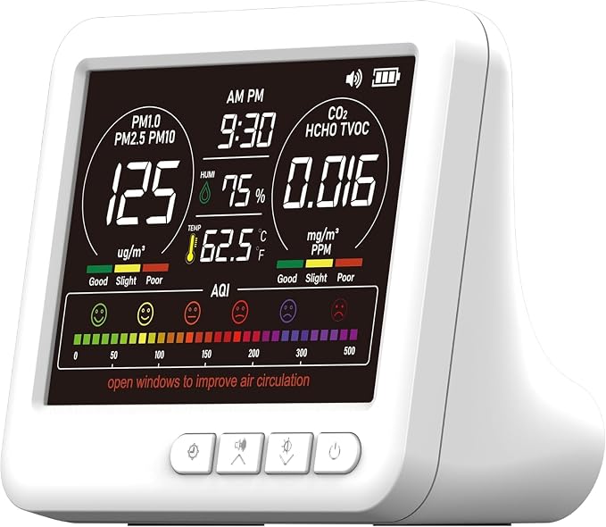Professional 16-in-1 Portable Indoor Air Quality Monitor by AirWhisperAirQualityMonitor