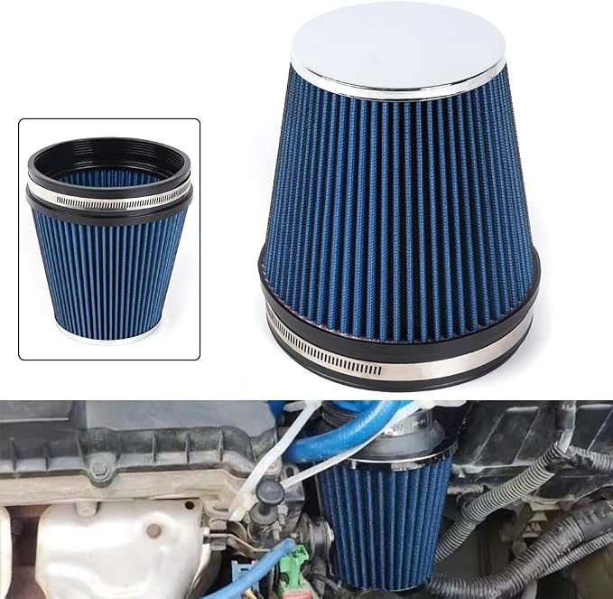 6" 152 mm High Flow Inlet Air Filter, Air Intake Cone Filter Replacement - Image 7