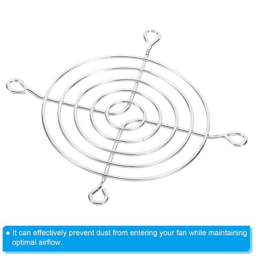 PATIKIL 80mm Fan Grill with Screws, 10 Pack Chrome Plated Iron Frame Ventilator - Image 4