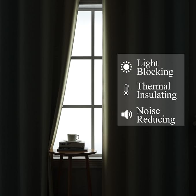 Estelar Textiler Ombre Aqua and Beige Blackout Curtains 96 Inches Long for Sliding Door, Gradient Thermal Insulated Full Light Blocking Grommet Blackout Drapes for Bedroom, 52Wx96L, 2 Panels