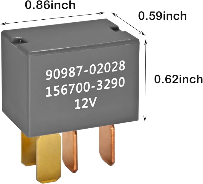 Relay 90987-02028, 12VDC 30A 4Pin AC Automotive Relay - Image 2