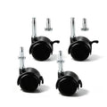4pcs M8 Grip Neck Stem Caster Wheels 1.5 Inch Swivel Casters by letrushare