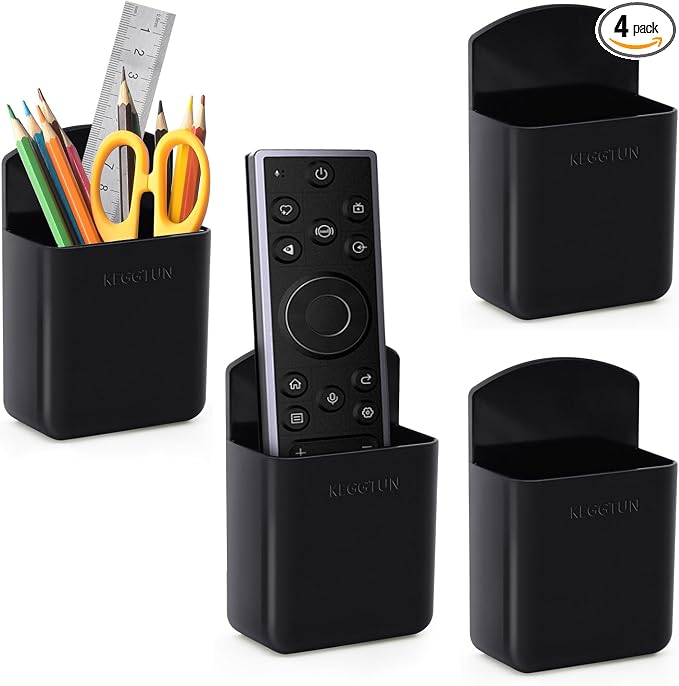 4PCS Remote Control Holder Wall Mount, TV Remote Holder Wall Mount, Marker by TKGKHK