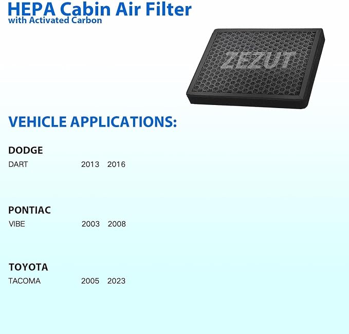 Cabin Air Filter, for Toyota Tacoma 2005-2023, Dodge Dart 2013-2016, Pontiac - Image 2