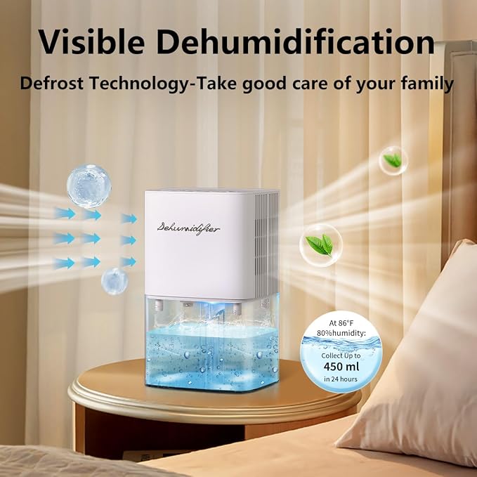 Dehumidifier 1657ML 58OZ Small Dehumidifier - Image 2
