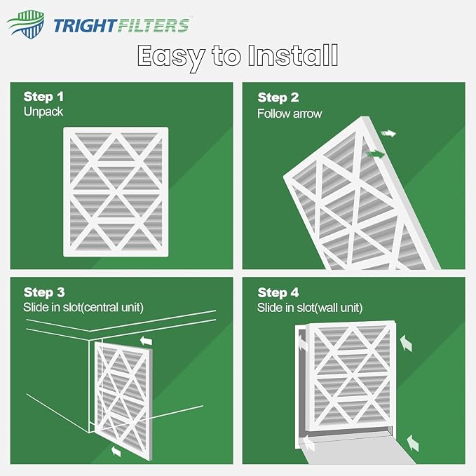 16x25x1 Air Filter 6 Pack, Durable MERV 8 Pleated Home HVAC AC Furnace Filters - Image 7