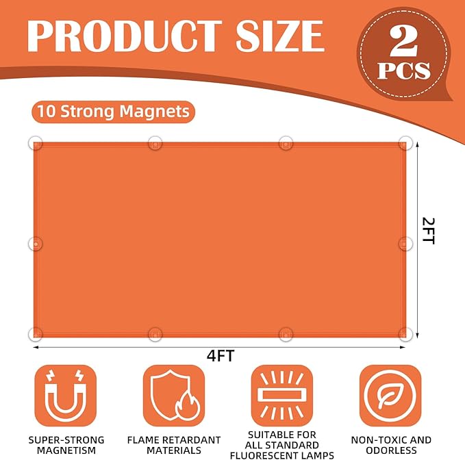 ANGSYLTH 2 Pcs Fluorescent Light Covers - Image 2