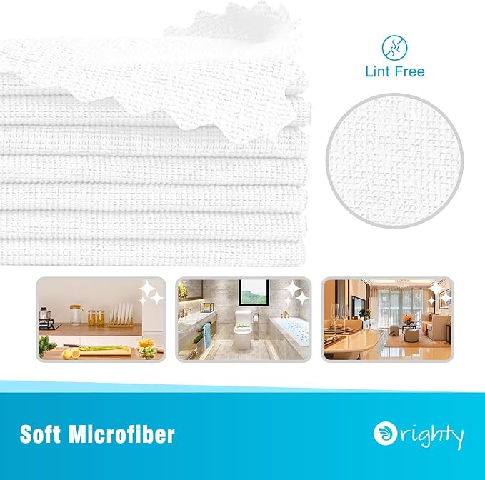 Orighty Cleaning Cloths Bulk, 150 Pack Shop Rags Reusable, Microfiber Cleaning - Image 2