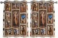 2 Panel Kitchen Cafe Curtains, Desert Camels Sunlight Filtering Nature Air by Hokiten