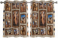 2 Panel Kitchen Cafe Curtains, Desert Camels Sunlight Filtering Nature Air by Hokiten