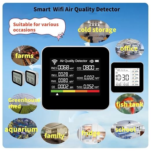 20-in-1 Smart WiFi Air Quality Monitor CO2 TVOC HCHO PM2.5 PM10 & Weather - Image 6