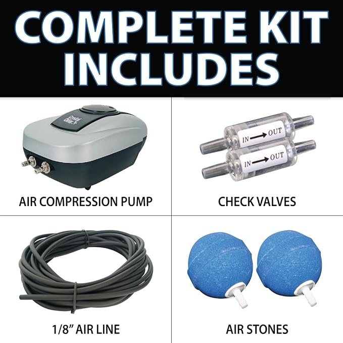 CrystalClear PondAir 2, Complete Aeration Kit, Whisper Quiet Water Garden - Image 2