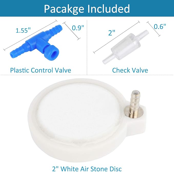 Pawfly 2 Inch White Air Stone Disc Small Bubble Stone Fish Tank Oxygen Stone - Image 6