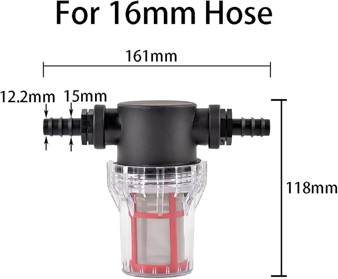 Garden Home 40-200 Mesh Large Flow Visible Filter Connector to Barb 16mm 20mm - Image 6