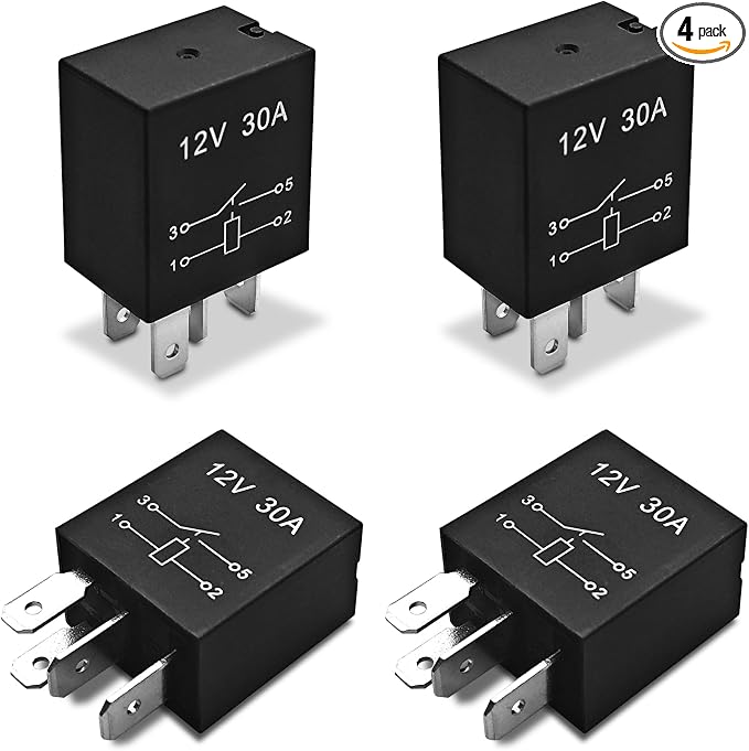 4-Pack 4 Pin 12V 30A Multi-Purpose Automotive Relay, Heavy Duty Stable Relay by Unknown