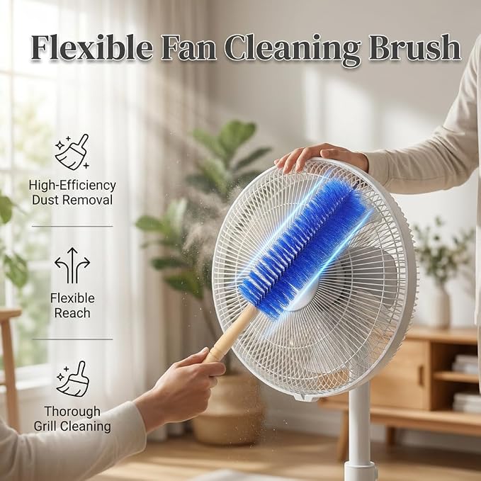 Fan Cleaning Brush, Fan Brush Cobweb Duster Microfiber Duster Ideal - Image 2