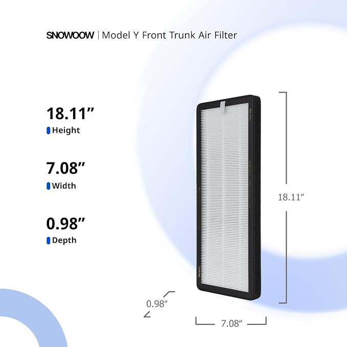 Tesla Model Y Front Trunk HEPA Carbon Air Filters Kit | 2x HEPA filters and 2x - Image 2